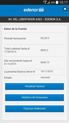 Edenor android App screenshot 3